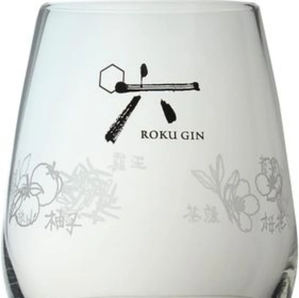 Roku Gin - Clear Stemless Glass 490 ML NIB